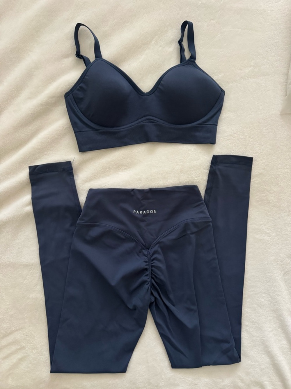 Paragon Sculptseam set (sport bra and leggings) blue color